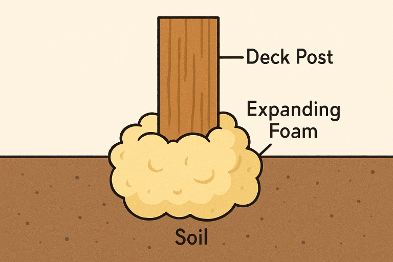 Step-by-Step Guide: Setting Your Deck Posts with Expanding Foam 2 68876977032b7
