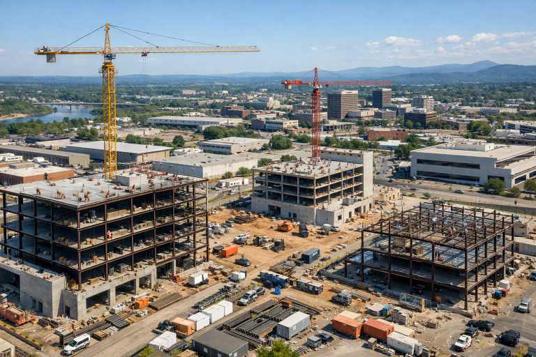 modern construction site