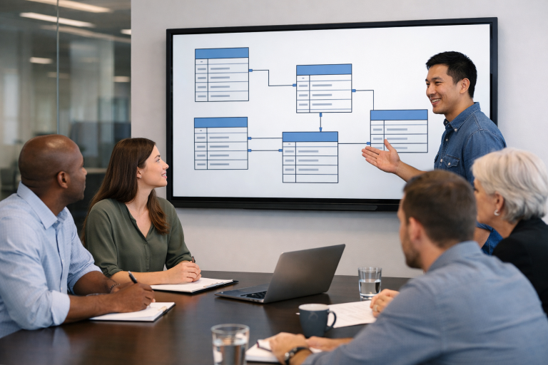 Database diagram illustration