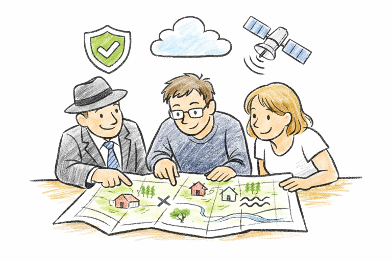couple looking over real estate and insurance options
