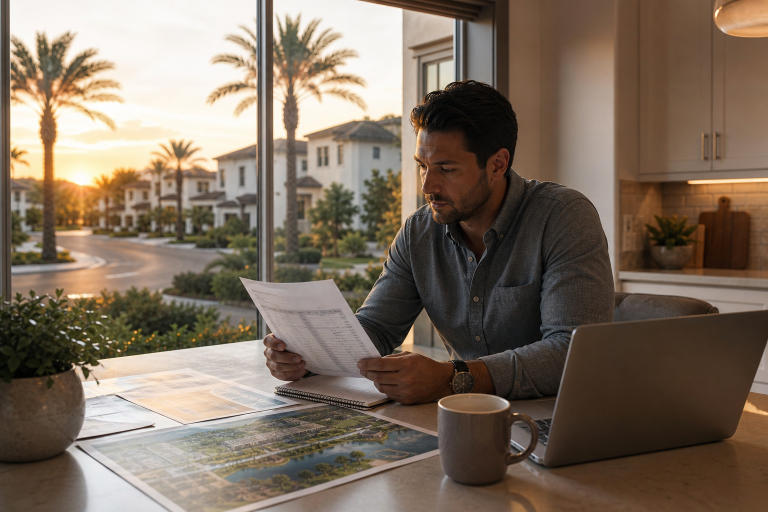 man overseeing real estate plans in florida