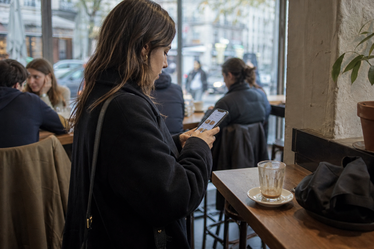 mobile app screens