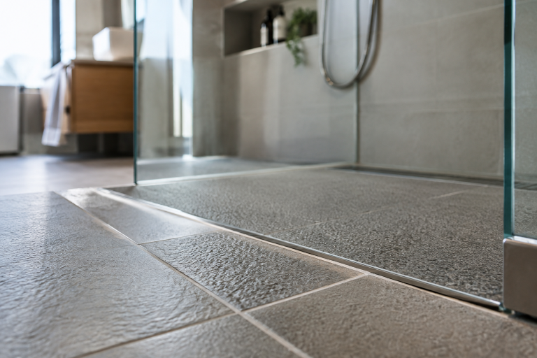 Bathroom shower remodeling inspiration featuring a modern shower design